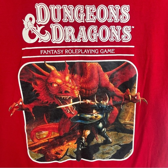 Wizards Of The Coast Dugeons & Dragons Medium Red Cotton T-shirt Graphic Print - Picture 2 of 7